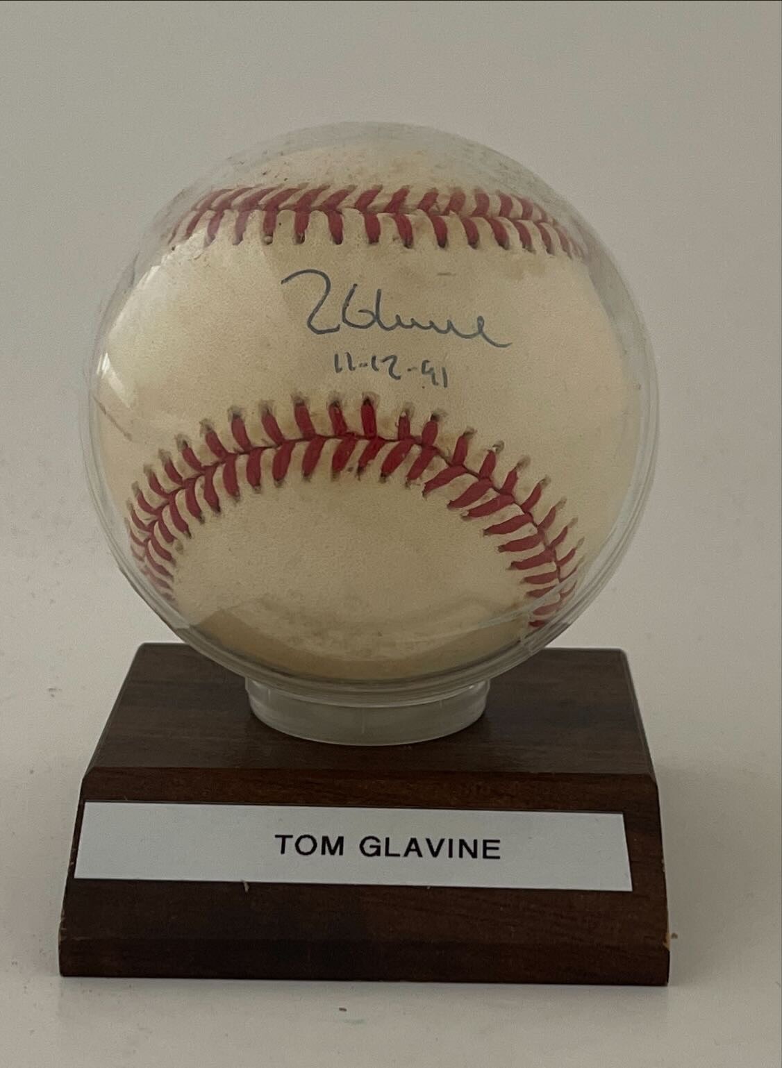 Tom Glavine Autographed Signed 11-12-91 ONL BASEBALL JSA CERTIFIED ATLANTA BRAVES 