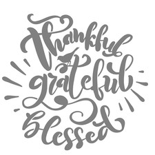 Art Paint Reusable Stencil Silhouette - Thanksgiving Thankful Grateful Blessed