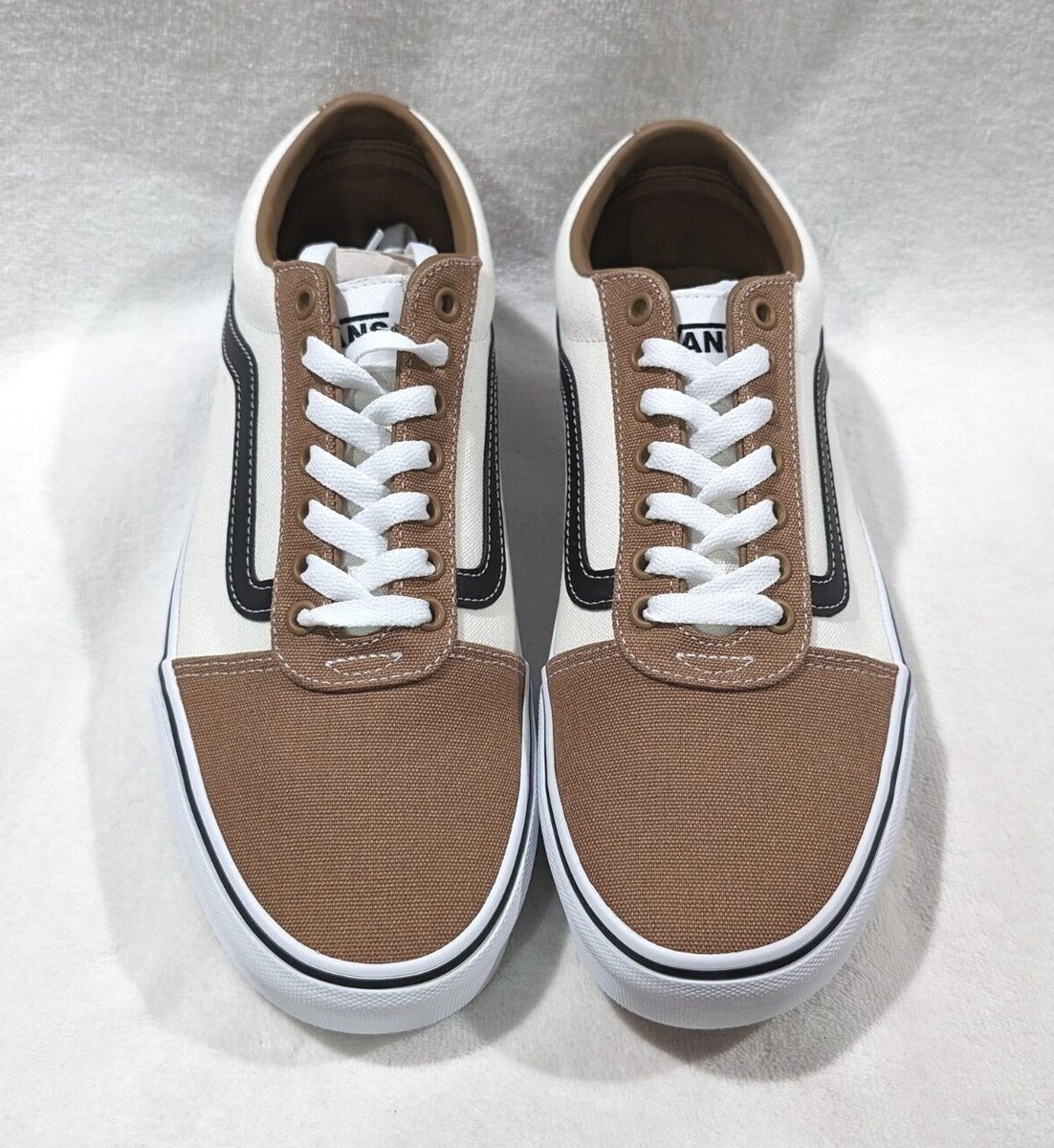 Vans Men's Ward Retro Light Brown Canvas Skate Shoes Size NWB