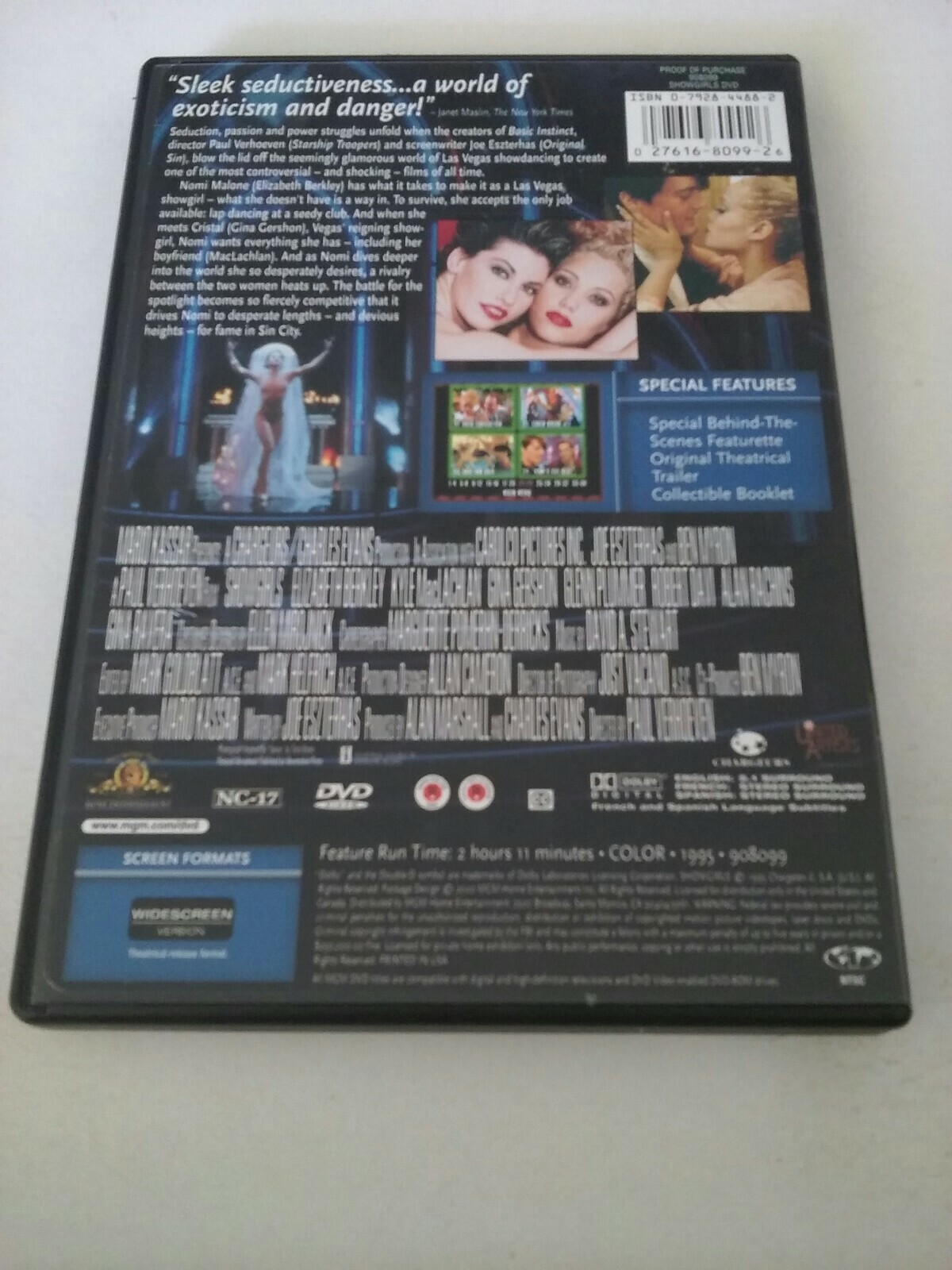 Showgirls (DVD, 2000,) WS Gina Gershon, Elizabeth Berkley, Kyle