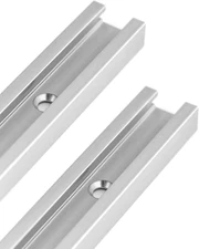 Aluminum T Track, 2 Pack 12 Inch Universal Double Cut Profile T Track, with Pred