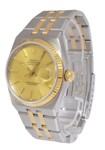 Rolex Datejust Oysterquartz 18k Yellow Gold/Steel Champagne 36mm Watch R 17013 - Bild 3 von 10