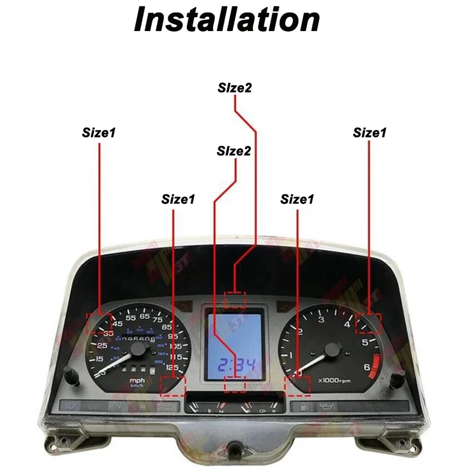 Para Honda Goldwing GL1500 1988-2000 Calibre Cluster Instrumento Bombillas LED Luz Foto 2 de 4