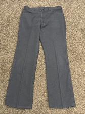 80s Vintage Lee Grey Polyester Pants Size 36/32 A43