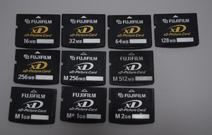 Fujifilm xD-Picture Card 16MB 32MB 64MB 128MB 256MB 512MB 1GB 2GB H M M+