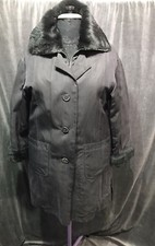 Gr. XL Damen Stoff Kurzmantel mit Kanin Pelz Innenfutter topcoat норковая шуб