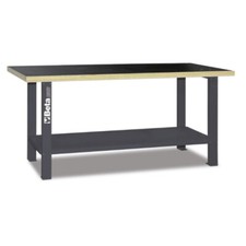 Banco da lavoro Beta C56B-G grigio piano in legno 200x72cm 600kg di carico