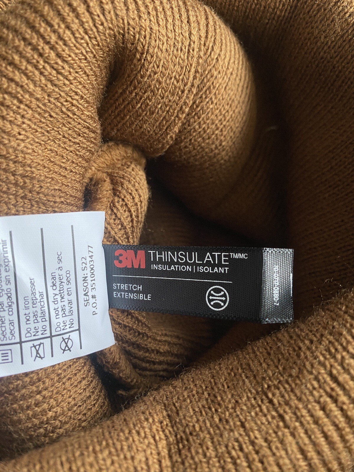 RARE Carhartt Men's Brown Acrylic Insulated Teller Winter Beanie image 5
