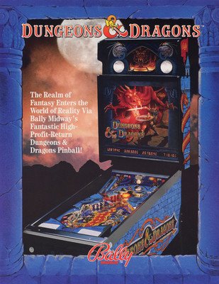 Dungeons & Dragons Pinball Arcade Glossy Promo Ad Poster Unframed A0263