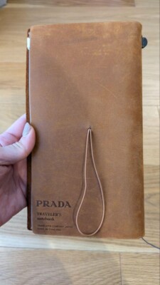 Prada × Traveler's Company Limited Note Book Leather Cover Regular