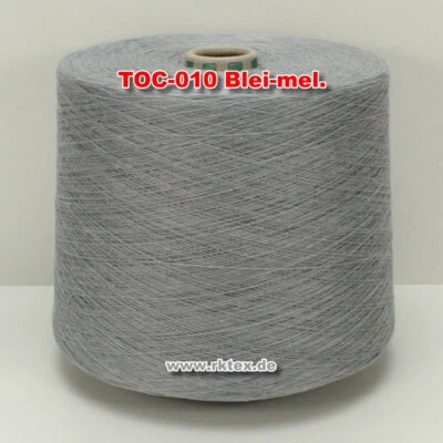 010 Blei-mel. TVU Ocean Nm 30/2 Baumwolle Acryl Strickgarn Häkelgarn Garn Kone