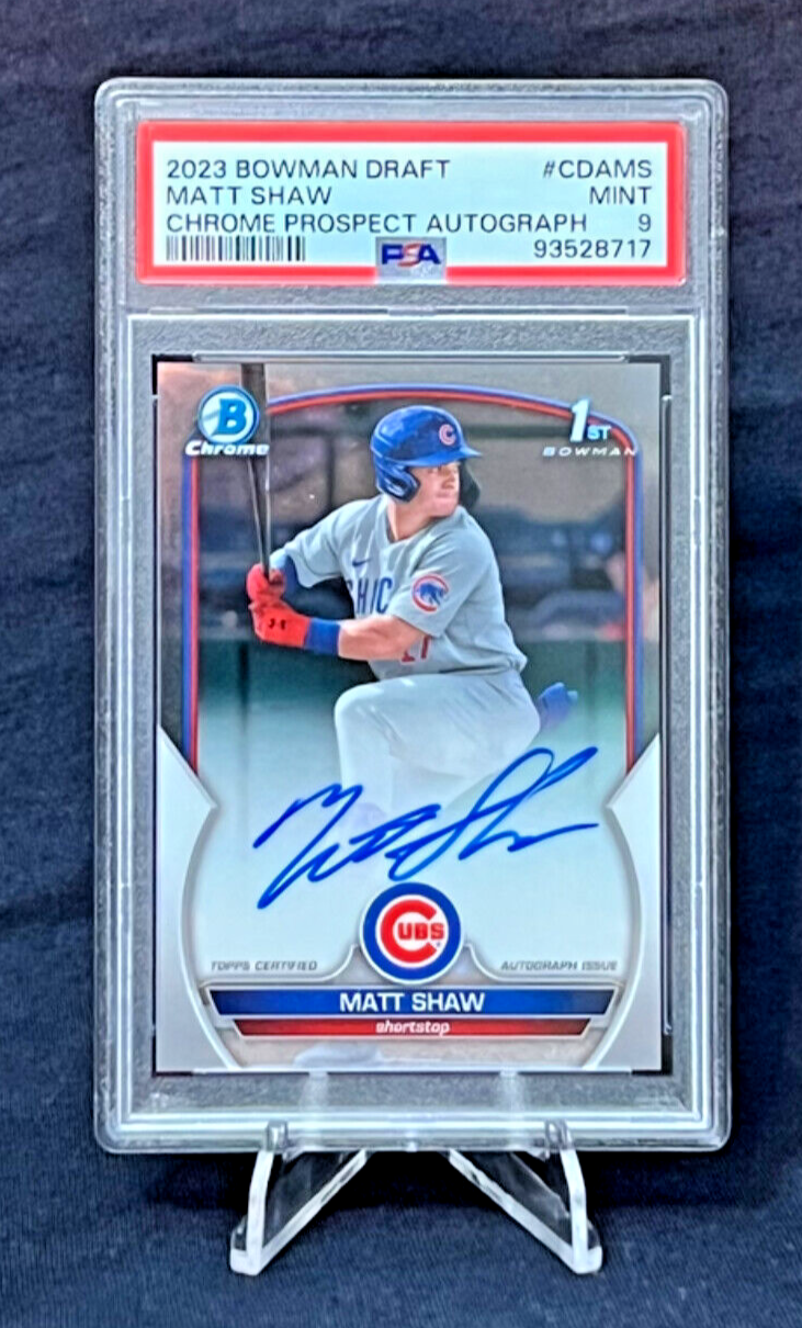 2023 Bowman Draft Chrome Prospect Auto Matt Shaw #CDA-MS