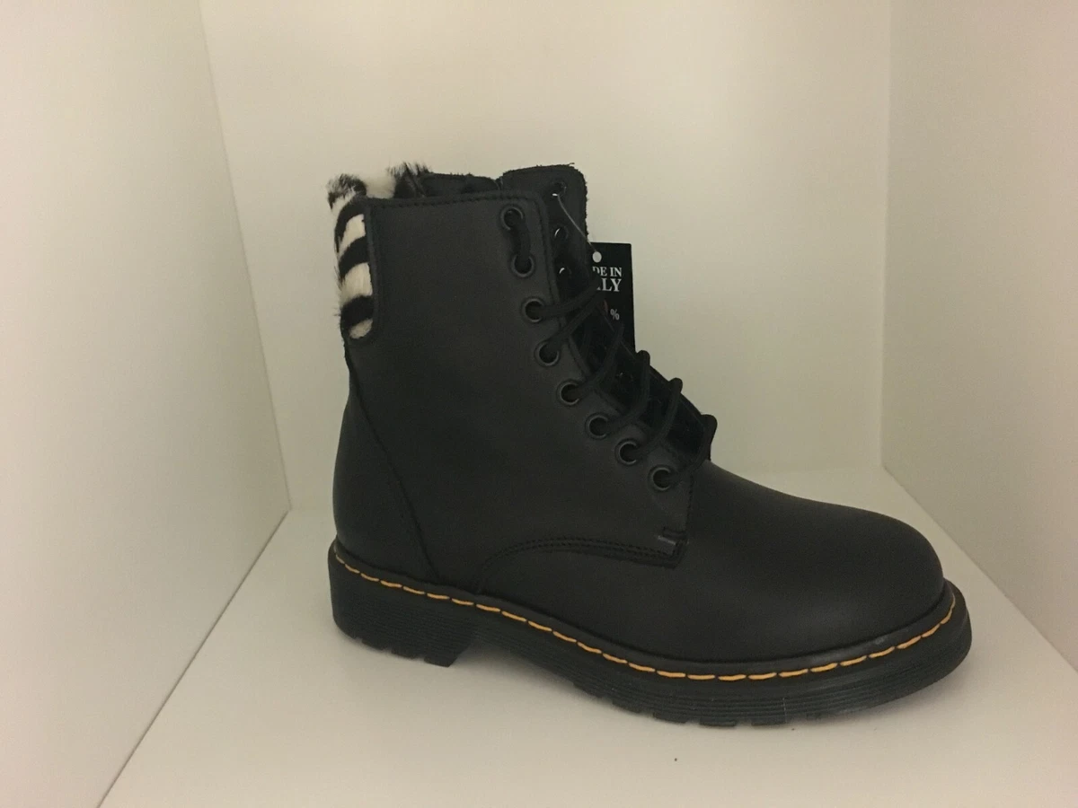 Underground Leather Amphibious Boots with Horse Insert Made in Italy