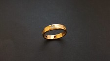 GENUINE VINTAGE UNISEX 18K YELLOW GOLD SIX DIAMONDS CARTIER LOVE RING SIZE Z+1