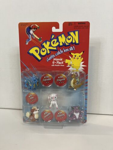 Pack de 5 films Hasbro Pokémon neuf Mew Dragonite Growlithe Nidoking Gyarados - Photo 1/7