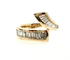 Diamond Right Hand Ring 14K Yellow Gold Baguette
