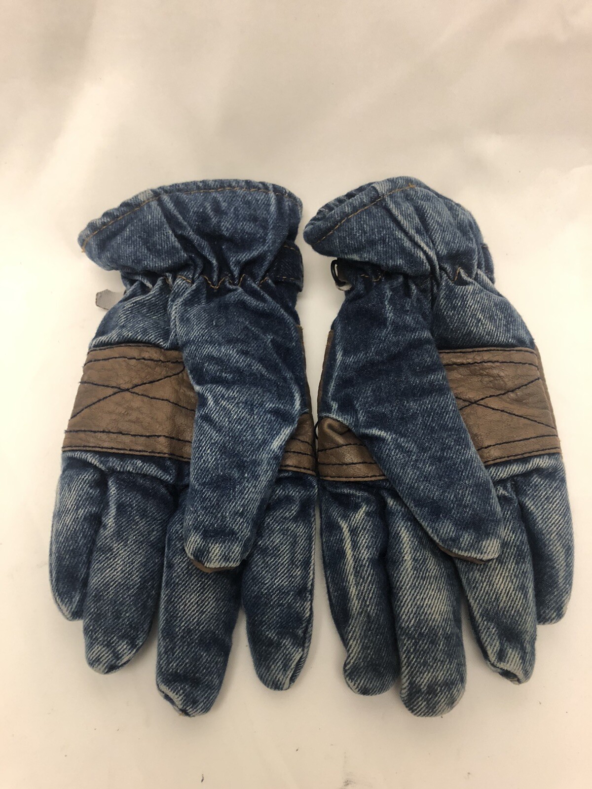 Vintage Levis Denim 70's 80's Gloves Winter Snow … - image 3