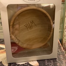 NEW/NIP Rae Dunn Baby Bamboo Suction Bowl YUM   Spoon BPA  PVC FREE 