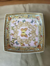 Versace Rosenthal "Le Jardin "Butterfly  Garden  7" Square Candy Dish New In Box