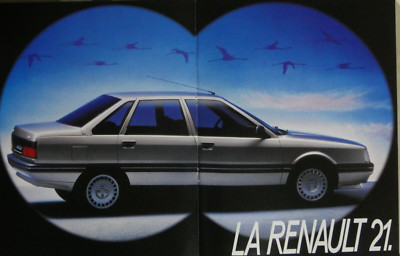 PRESSEWERBUNG 1986 LA RENAULT 21 TXE L'ESPACE DE LA FREEDOM