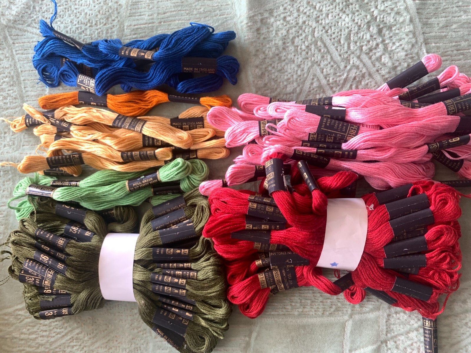 Vintage Embroidery Floss PERI LUSTA Lot of 108 Skeins Made in England
