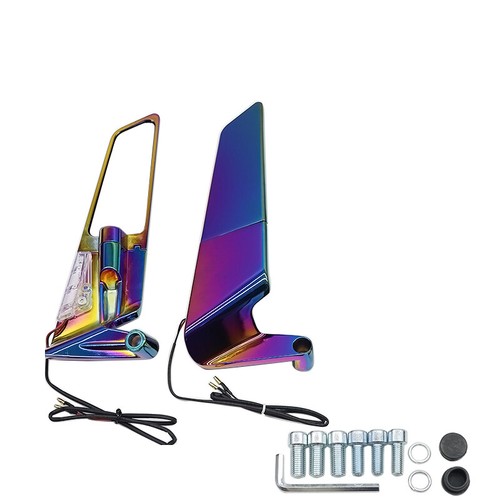 Motorcycle Mirrors Stealth Winglets Mirror Adjustable Rearview for Street Motor - Bild 22 von 25