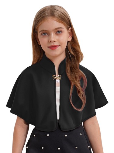 Kids Girls Cardigan Big Pearl Pendant Capes Flower Girl Shawl Wrap Birthday - Picture 45 of 62