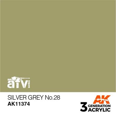 AK INTERACTIVE 11374 - Acrylic paint Silver Grey No.28 17ml
