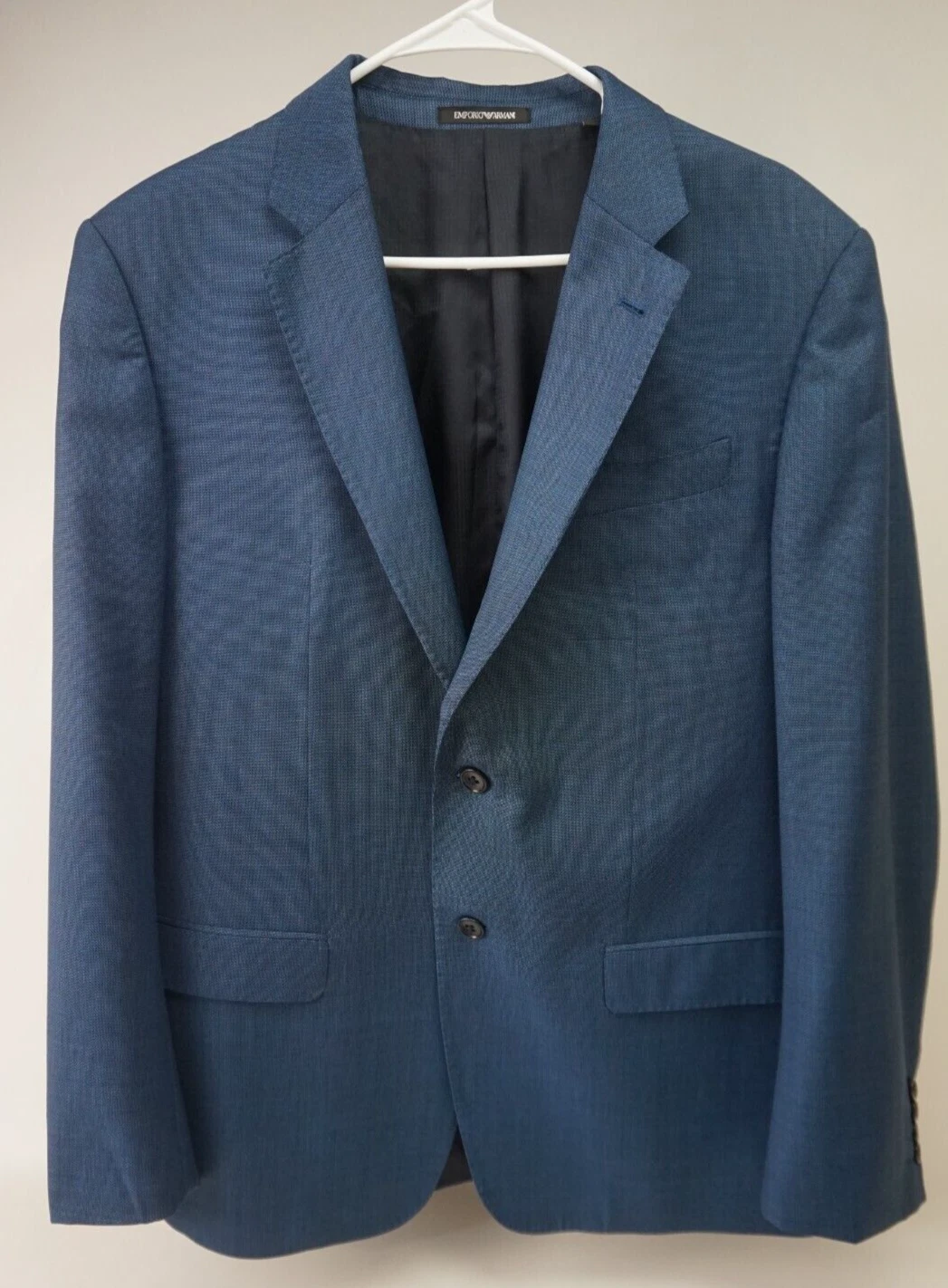 Giorgio Armani — Emporio Armani Men's G Line Blue Textured Sports Coat Jacket Size 54 EU/ 44 US
