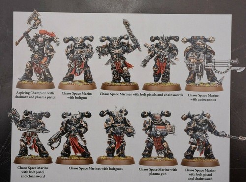 Warhammer 40k Chaos Space Marines Daemonkin Tactical Squad 10 Nos Ebay