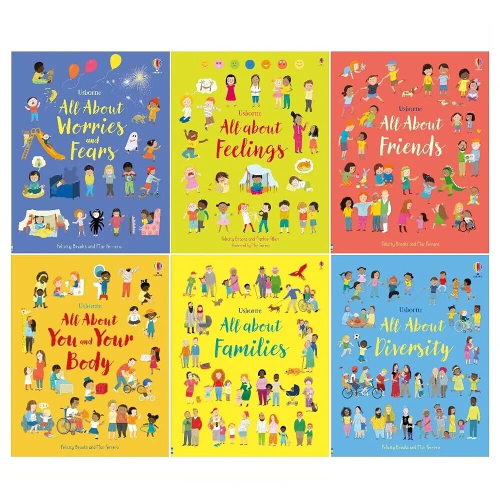 Felicity Brooks Usborne All About Feelings My First Books 6 Books Set Diversity