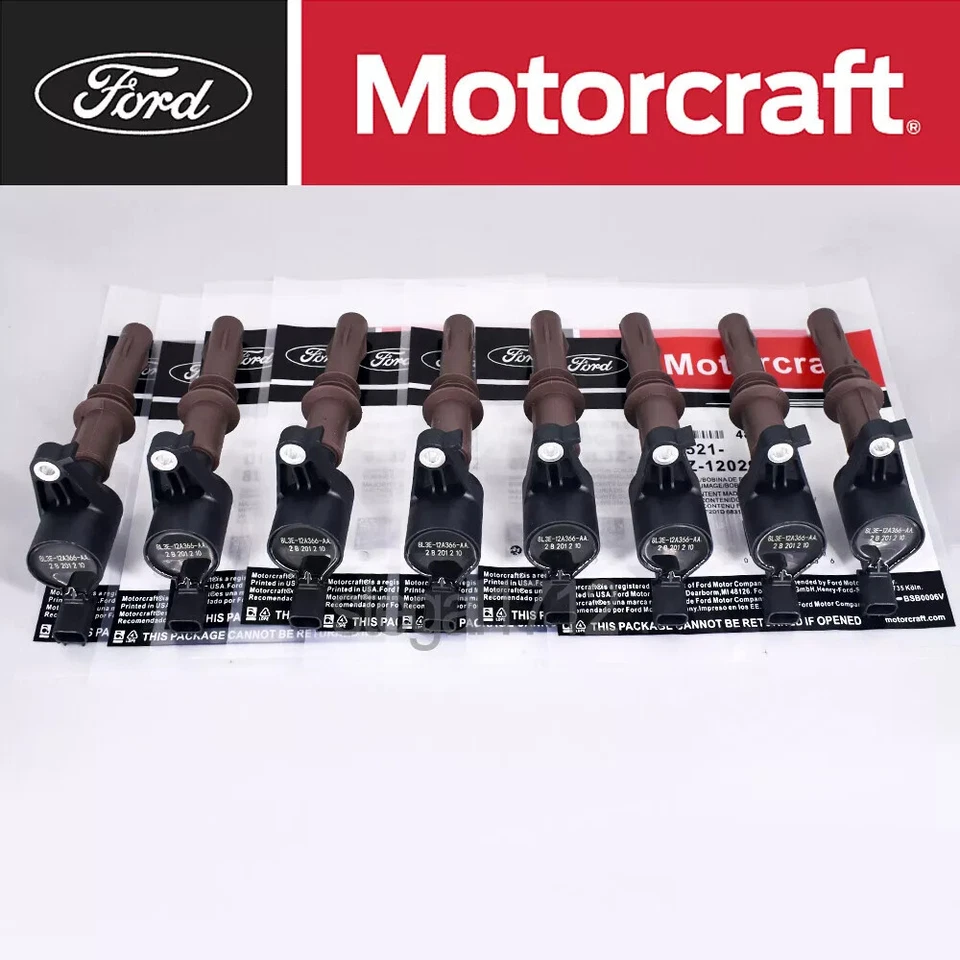 OEM Motorcraft 8 Ignition coil DG521 & Spark Plug SP509 For Ford F150 4.6 5.4L. - Image 4 of 4