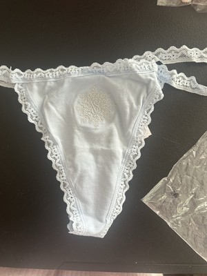 Victoria Secret V-String Size Large Light Blue