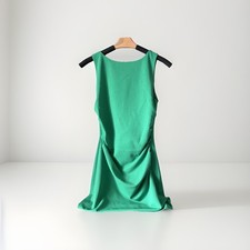 BHLDN Anthropologie Women’s Sleeveless Ruched Midi Green Dress Size Small