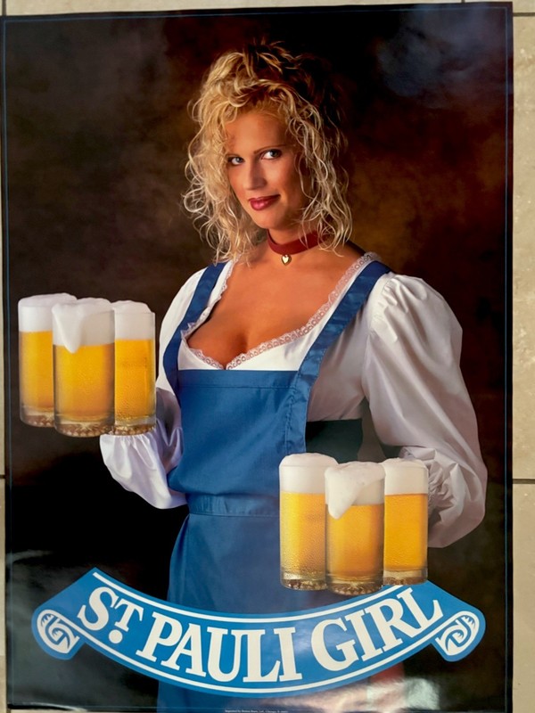 2 Great Beer Posters From St Pauli Girl & Löwenbräu - Never Been Used -