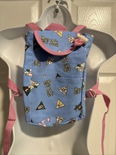 Girl Scouts Brownie Blue Mini Backpack Bag Cotton Made In USA Excellent