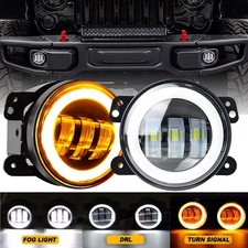 Pair 4 Inch Round Led Fog Lights Driving Lamps Halo For Jeep Wrangler Jk Tj Lj Pair 4 Inch Round Led Fog Lights Driving Lamps Halo For Jeep Wrangler Jk Tj Lj