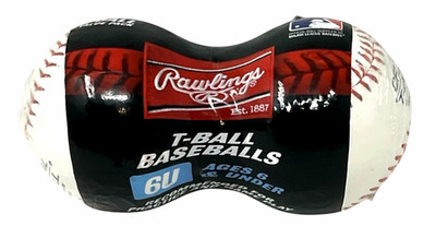 Rawlings T Ball Baseballs 2 Pack 6U Soft Core 5oz 9'' Practice & Game Balls NEW