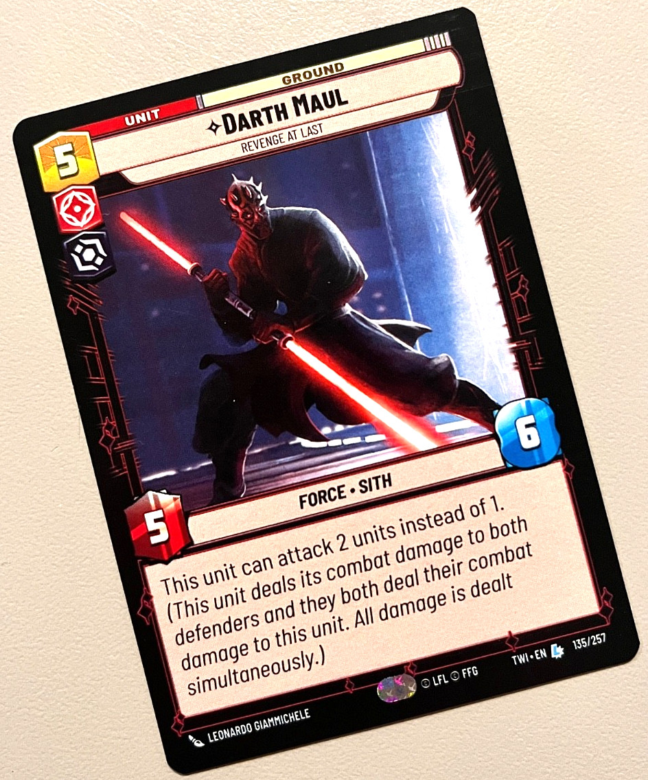 Star Wars Unlimited Darth Maul - Revenge At Last SWU TWI