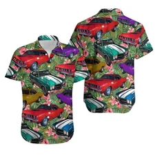 Retro Muscle Car Cool Design Aloha Hawaiian Shirt