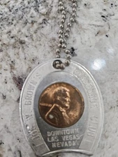 Good Luck Penny Key Chain From Las Vegas 1954 D Penny