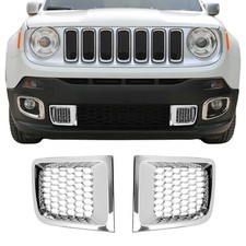 Kühlergrill Leisten Grillleisten für Jeep Renegade 2014-2024 Chrom ABS Silber 2x