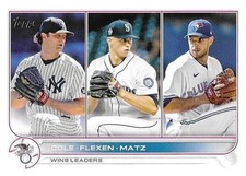 2022 Topps Series 1 - League Leaders Gerrit Cole, Steven Matz, Chris Flexen #270