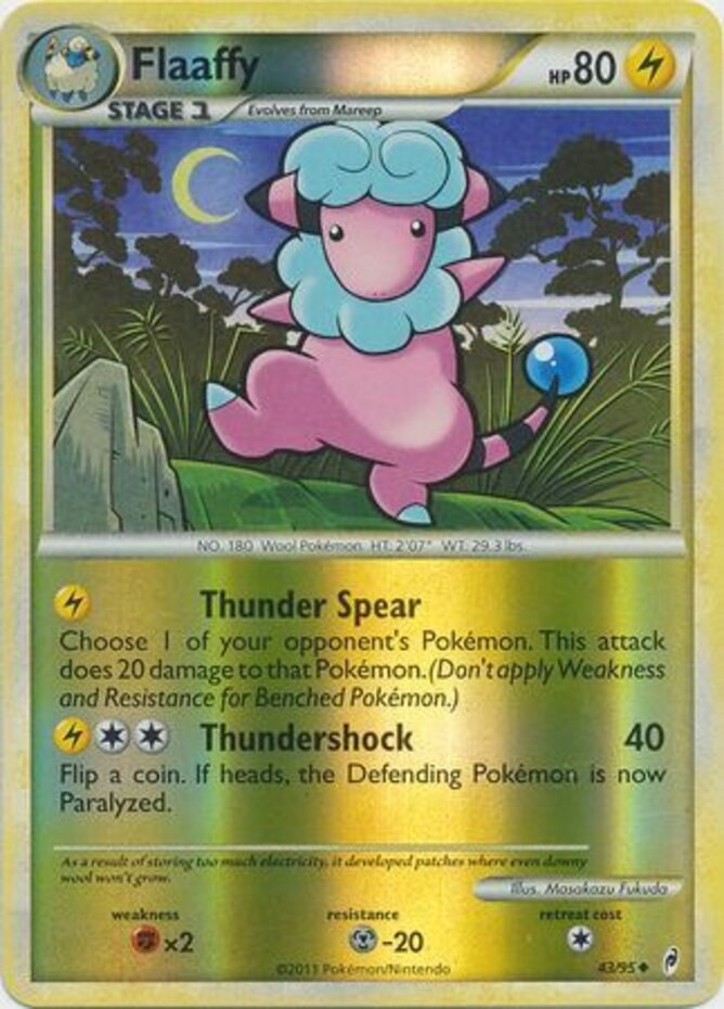 Flaaffy - 43/95 - Uncommon - Reverse Holo LP, English Pokemon Call of Legends