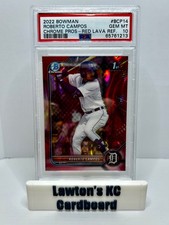 2022 Bowman Chrome Roberto Campos 1ST BCP-198 RED LAVA REFRACTOR /5 PSA 10 GEM