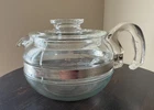 Vintage PYREX Glass #8446-B Flameware 6 Cup Coffee Tea Pot With Lid Stove
