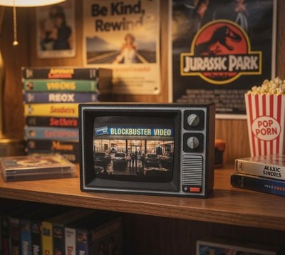 Blockbuster Video Retro TV Display 90s Video Store Nostalgia