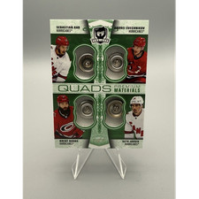 The Cup Quads 1/1 Aho Schev Burns Jarvis Upper Deck 2022-23 #C4-BASJ Hurricanes