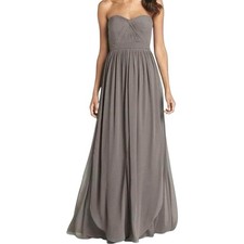 Jenny Yoo Collection Aiden Convertible Styles Bridesmaid Dress Dark Gray Size 6