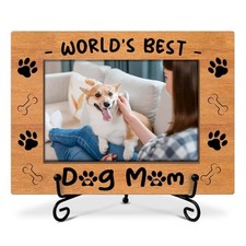 Dog Picture Frame, World's Best Dog Mom Photo Frame, Gifts for Pet Owner Pet